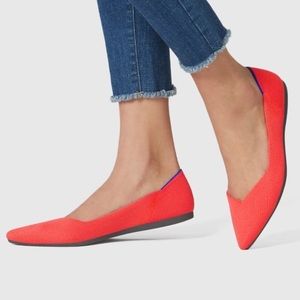 Brand New in box Point Rothy’s in Flame (retired color)